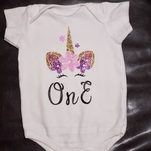 First birthday onsie unicorn character FREE SQUISH